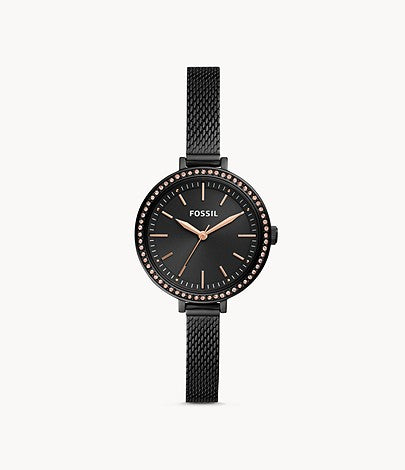 Fossil Bq3459 Classic Minute Three-hand Black Stainless Steel Watch