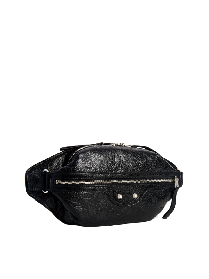 Balenciaga Classic Silver Neo Lift Belt Bag Black