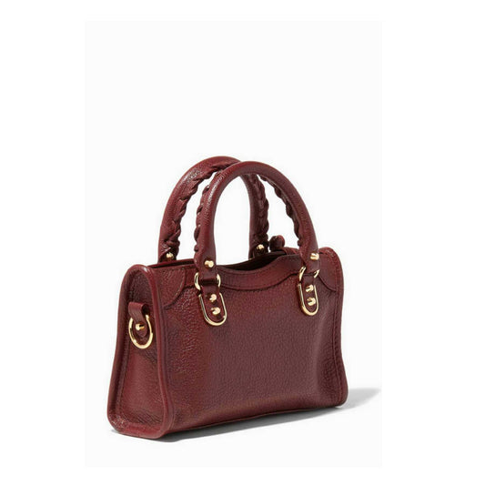Balenciaga Classic Metallic Edge Mini City Bordeaux
