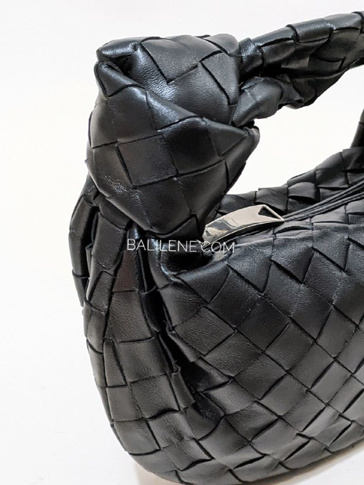 Bottega Veneta Mini Jodie Bag Black/Silver Hardware – Balilene
