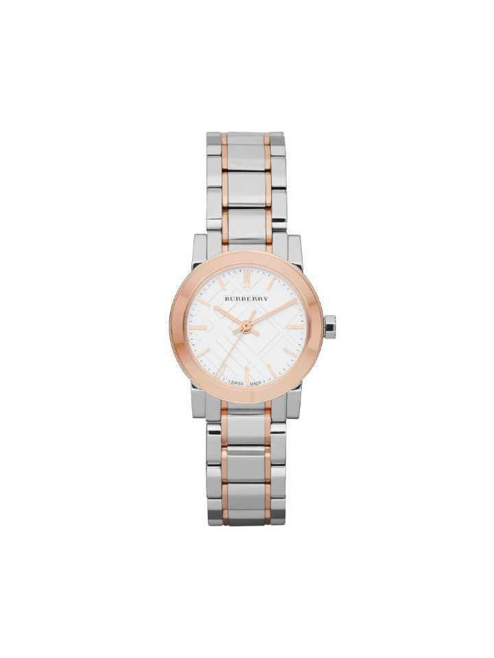 Burberry Ladies Two-Tone The City Stainless Steel Watch