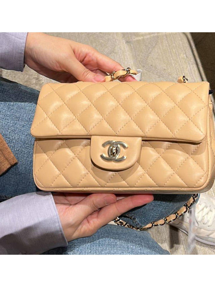 Chanel rectangular mini lambskin online