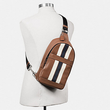 charles backpack in varsity leather saddle coach Tas Coach F72226 Charles Pack Varsity Leather Saddle Midnight – Balilene