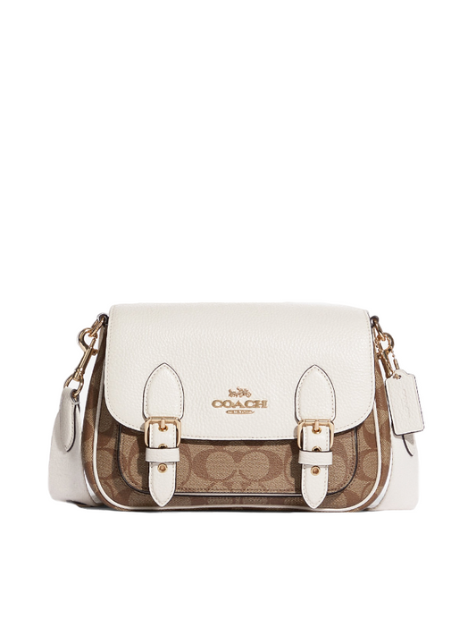 Coac-C6781-Lucy-Crossbody-In-Signature-Canvas-Khaki-Chalk-Balilene-depan