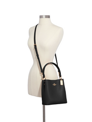 Coach 1011 Small Town Bucket Bag Black Oxblood