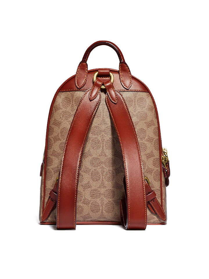 coach carrie backpack 23 black Coach 1029 Carrie Backpack 23 In Signature Canvas Tan Rust – Balilene