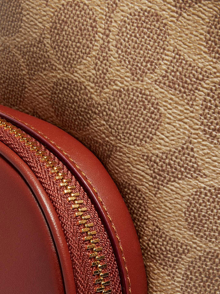 carrie backpack coach Coach 1029 Carrie Backpack 23 In Signature Canvas Tan Rust – Balilene