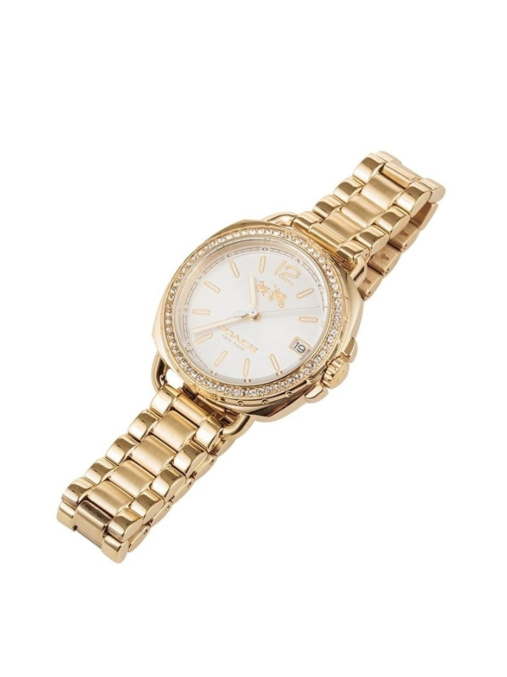 Coach 14502589 Tatum Crystal Womens Gold Stainless Steel Watch