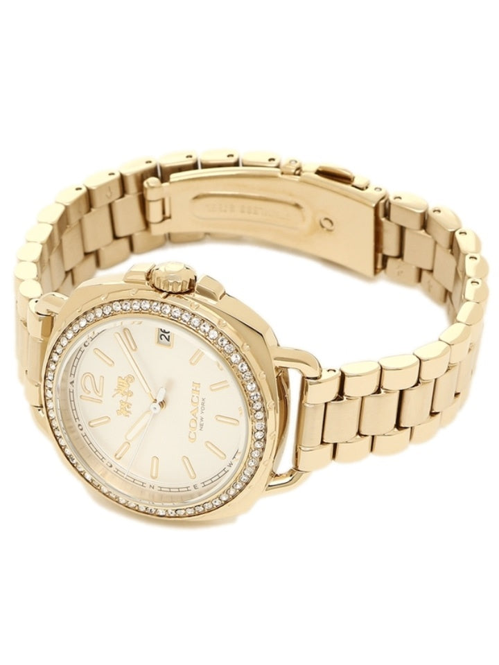 Coach 14502589 Tatum Crystal Womens Gold Stainless Steel Watch