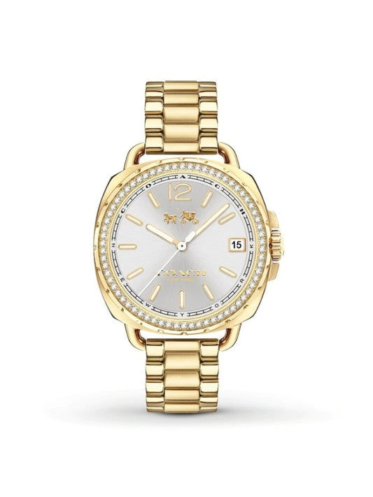 Coach 14502589 Tatum Crystal Womens Gold Stainless Steel Watch