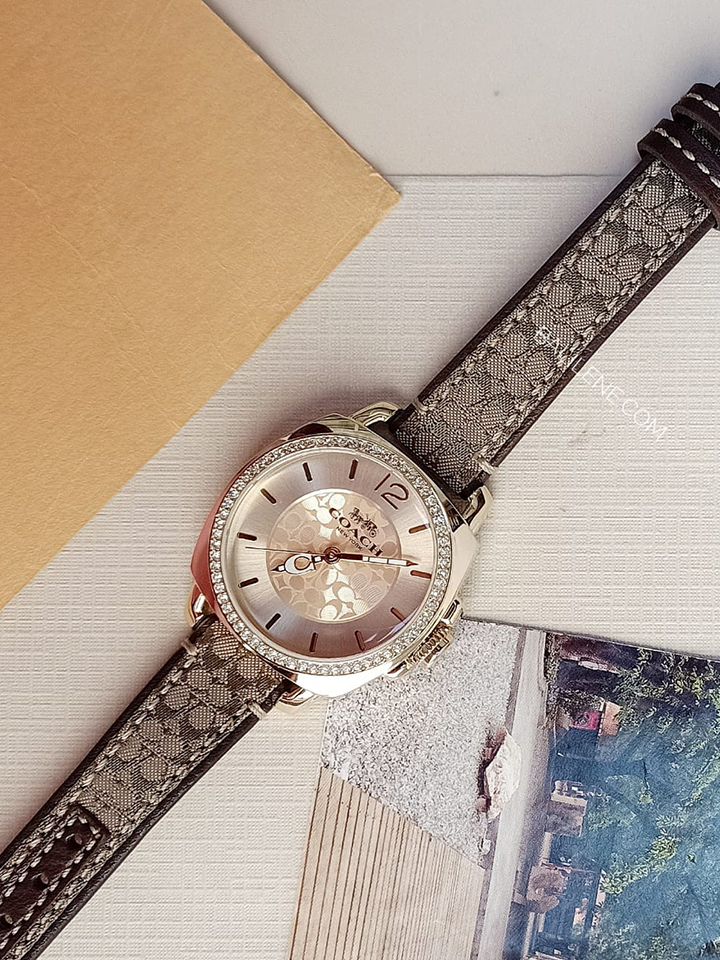 Coach 14503150 Boyfriend Signature Strap Khaki Brown Balilene