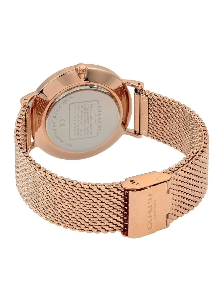 Coach 14503386 Perry Silver Dial Rosegold Womens Watch