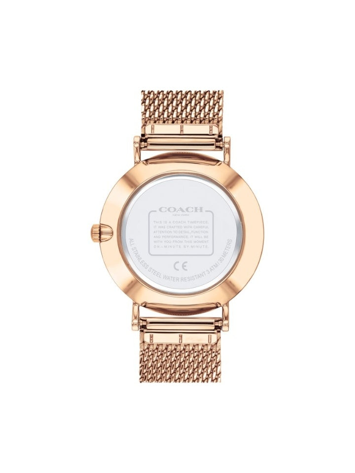 Coach 14503386 Perry Silver Dial Rosegold Womens Watch