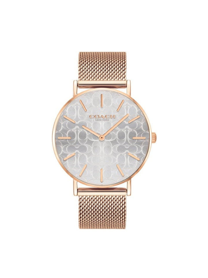 Coach 14503386 Perry Silver Dial Rosegold Womens Watch