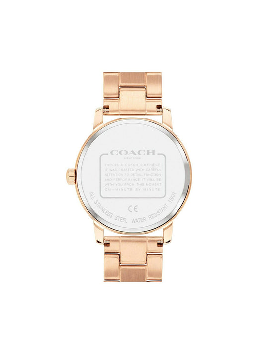 Coach 14503492 Classic Womens Rose Gold-Tone Stainless Steel Watch