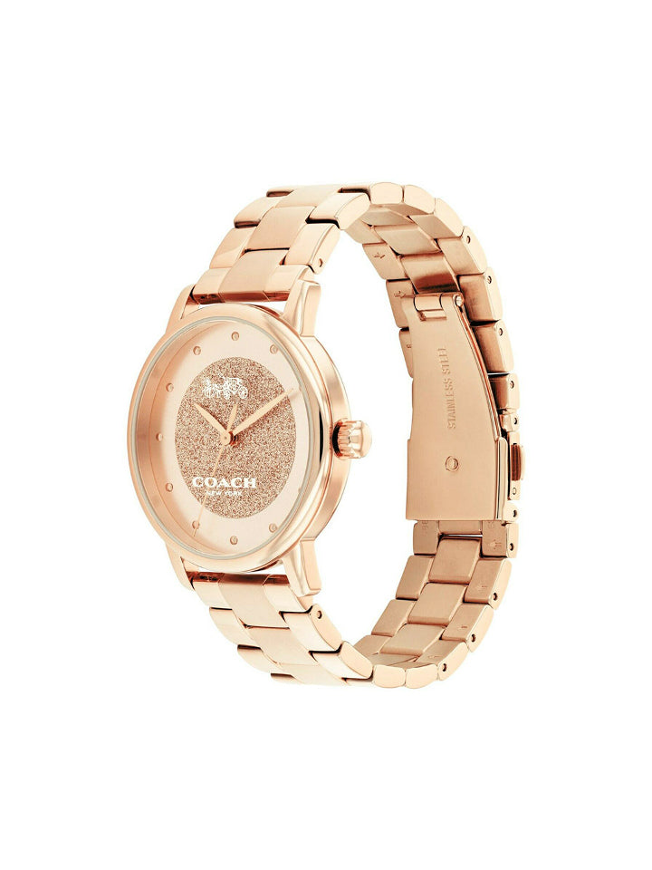 Coach 14503492 Classic Womens Rose Gold-Tone Stainless Steel Watch