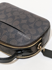 Coach 1591 Serena Satchel In Signature Canvas Brown Black