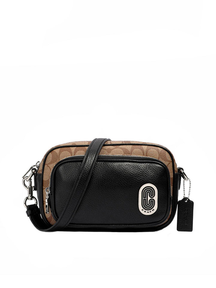 Coach 1695 Court Crossbody In Signature Canvas With Coach Patch