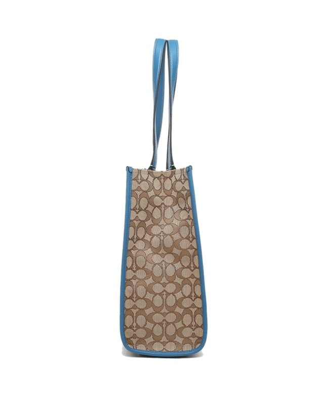 Coach 1917 Dempsey Tote Signature Jacquard Khaki Pale Green Multi