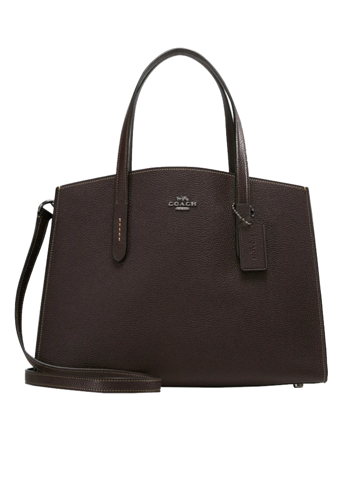    Coach-25137-Charlie-Carryall-Crossbody-Bag-Black-Oxblood-Balilene-depan