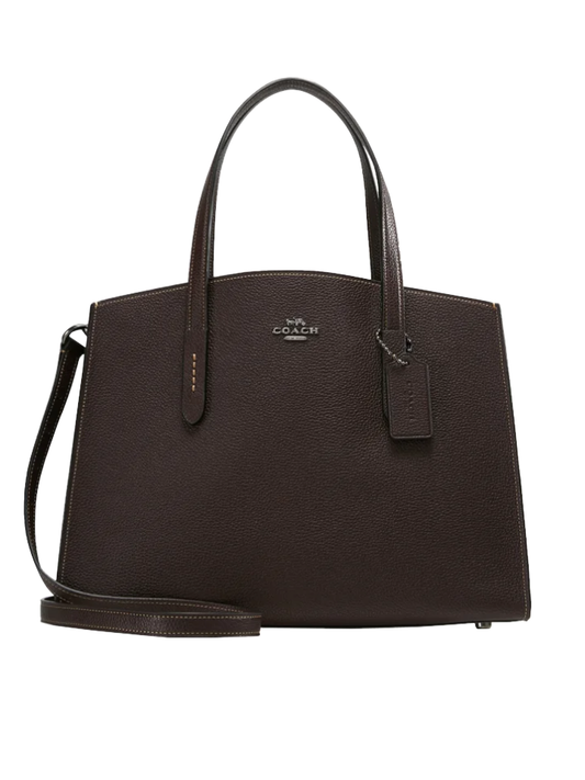   Coach-25137-Charlie-Carryall-Crossbody-Bag-Black-Oxblood-Balilene-depan
