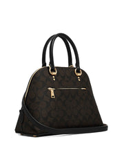 Coach-2558-Katy-Satchel-In-Signature-Canvas-Brown-Black-Balilene-belakang