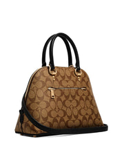 Coach 2558 Katy Satchel In Signature Canvas Khaki Black