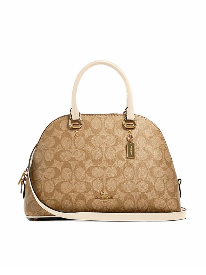 Coach 2558 Katy Satchel In Signature Canvas Light Khaki Chalk