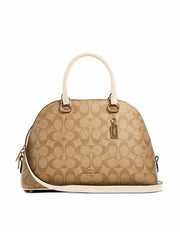 Coach 2558 Katy Satchel In Signature Canvas Light Khaki Chalk