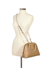 Coach 2558 Katy Satchel In Signature Canvas Light Khaki Chalk