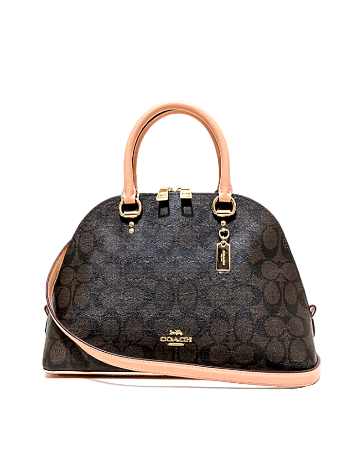 Coach 2558 Katy Satchel In Signature Canvas Shell Pink