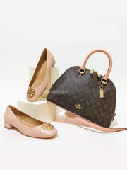 Coach 2558 Katy Satchel In Signature Canvas Shell Pink