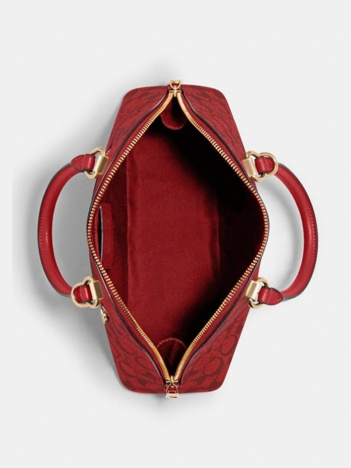 Coach 2558 Katy Satchel Signature Red