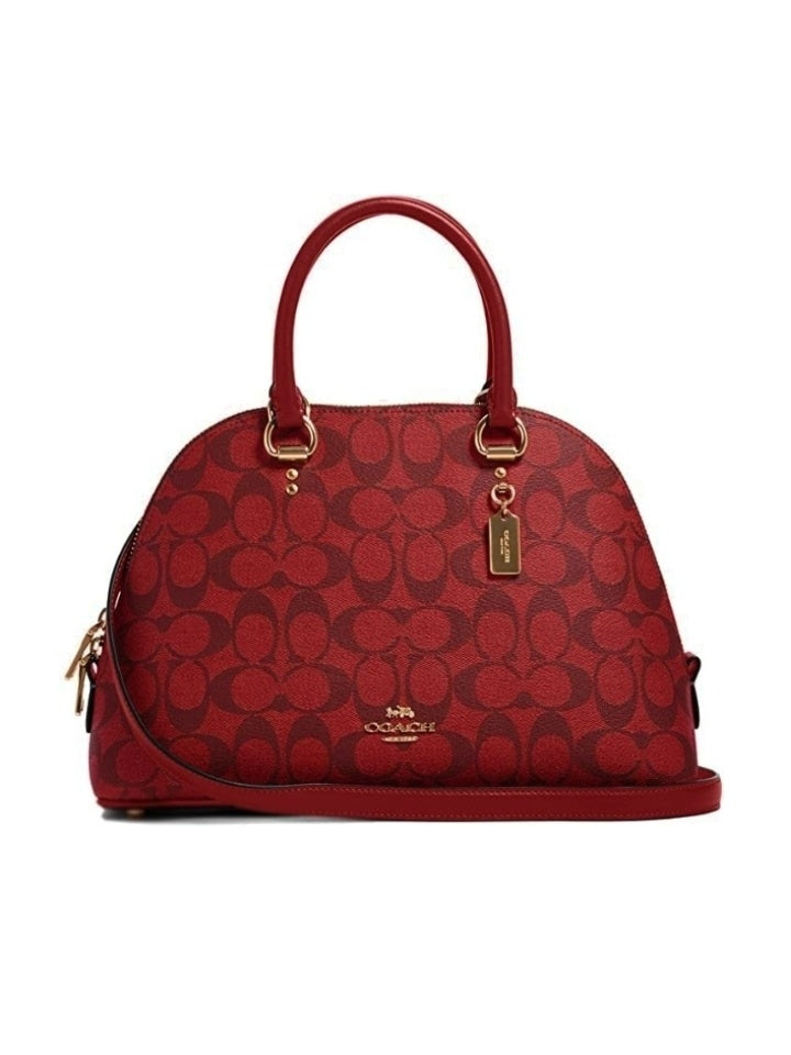 Coach mini sierra satchel on sale red