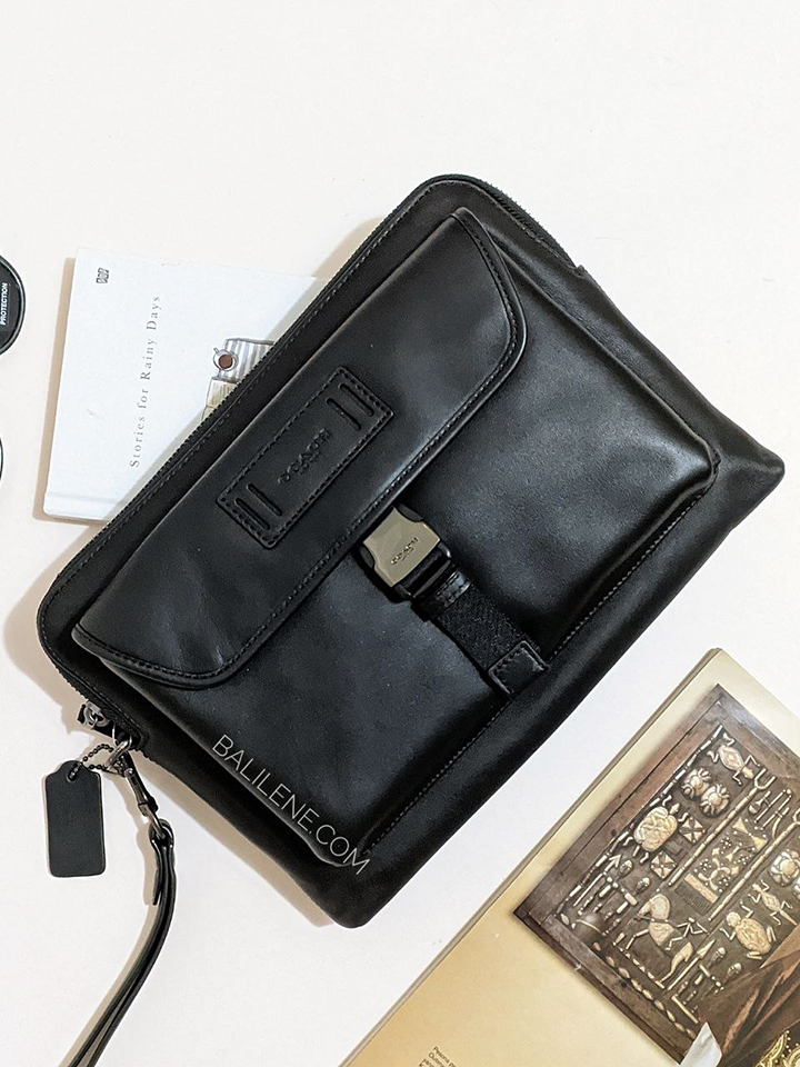 Coach 2812 Ranger Pouch Smooth Calf Leather Black