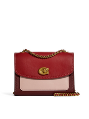 Coach 29390 Parker 18 In Colorblock Red Apple Multi