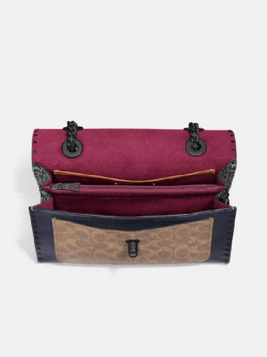 Coach 29416 Parker Crossbody Signature Rivets Tan Lake Multi