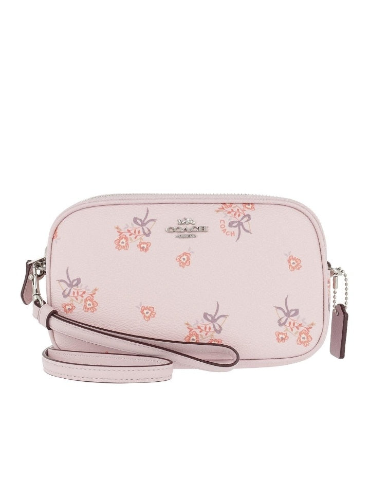 Coach 29549 Floral Bow Crossbody Clutch Lee Pink Floral