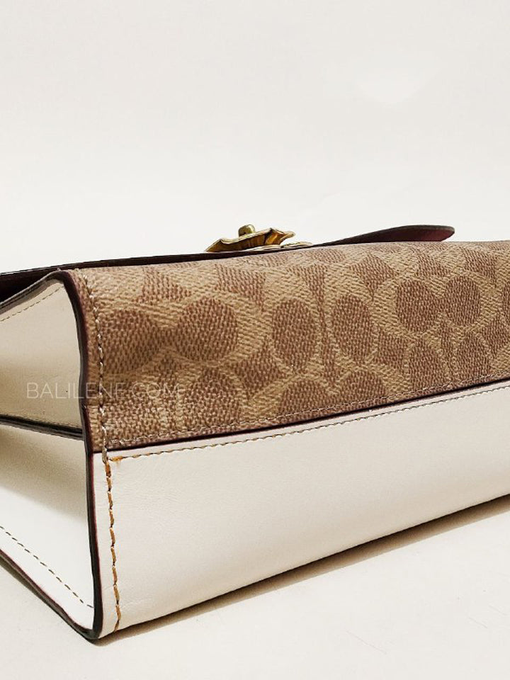 Coach Parker In Signature Canvas White Multi