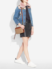 Coach Camera Bag In Signature Canvas Crossbody Tan Rust