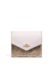 Coach-31548-Small-Wallet-In-Colorblock-Signature-Canvas-Tan-Chalk-Balilene-depan