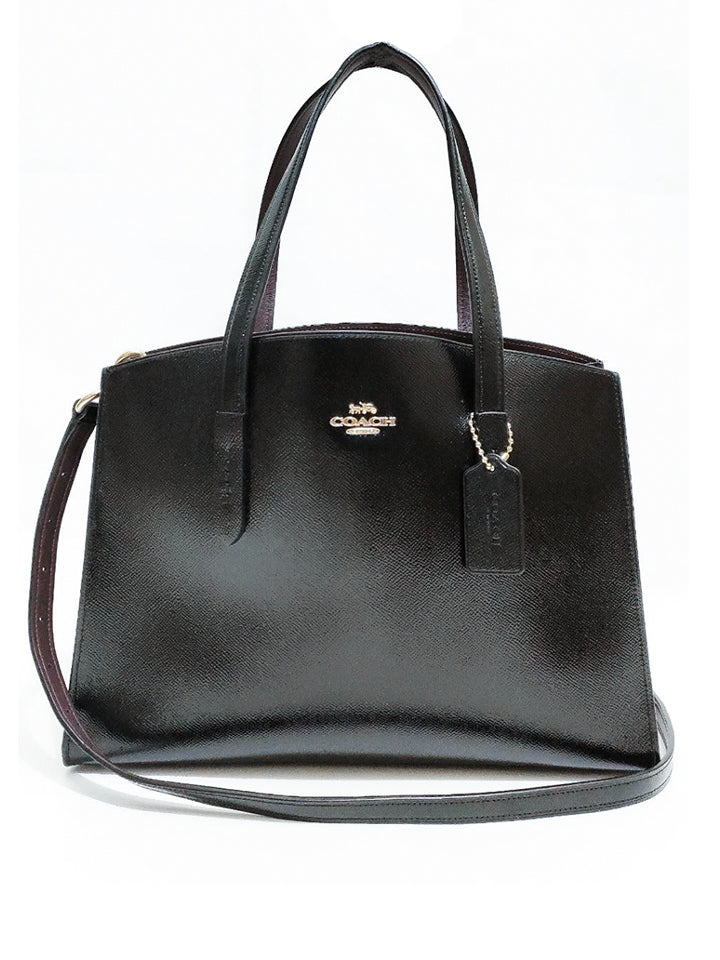 Coach charlie cheap carryall black