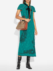 Coach Charlie Carryall 28 In Signature Canvas Tan Rust