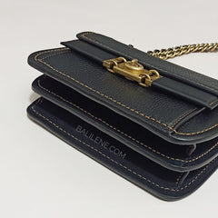 Coach 73560 Troupe Crossbody Bag Leather Black