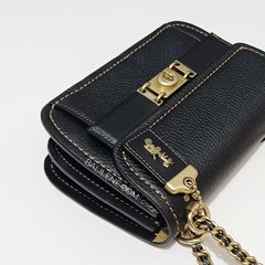 Coach 73560 Troupe Crossbody Bag Leather Black