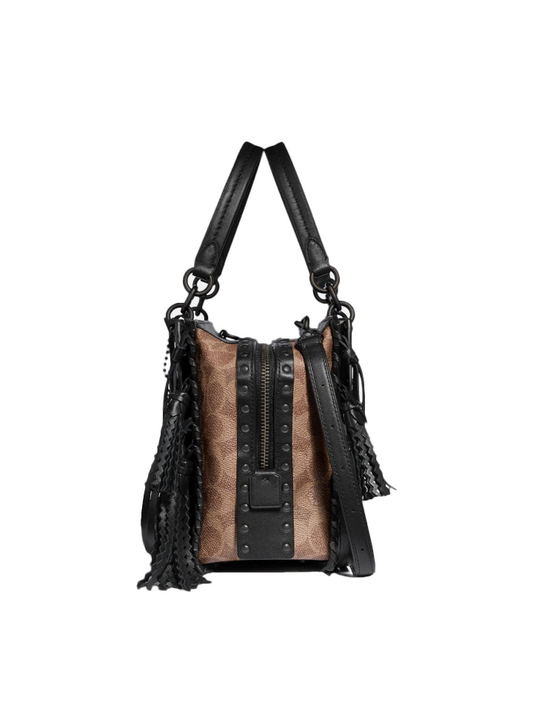 Coach 37114 Dreamer In Signature Canvas With Tattoo Tan Black/Black Copper