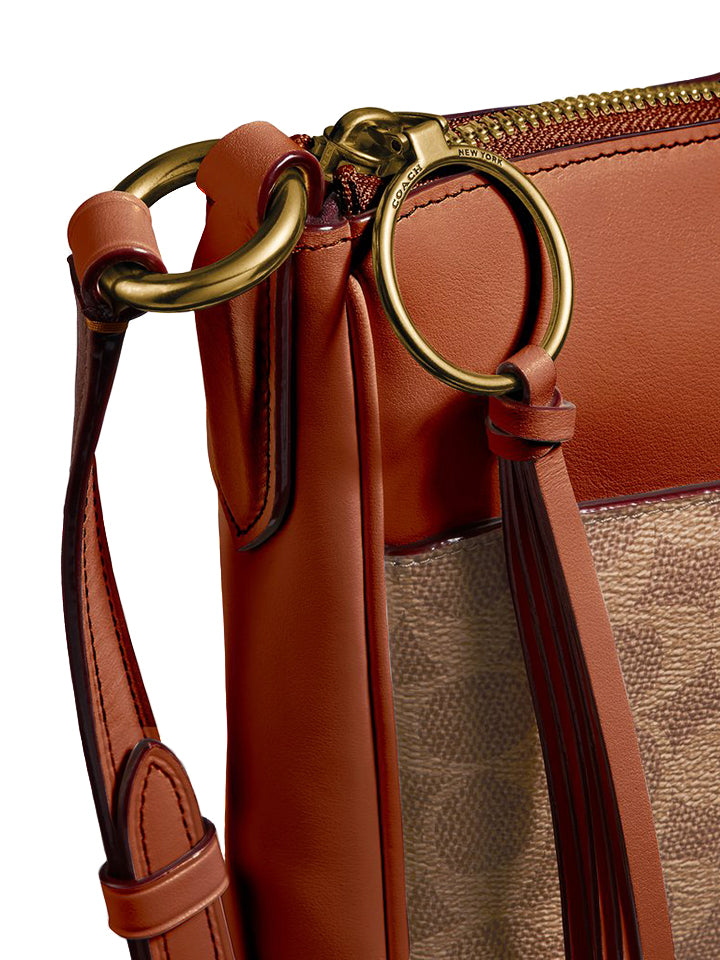 Coach Coated Canvas Signature Chaise Crossbody Tan Rust – Balilene