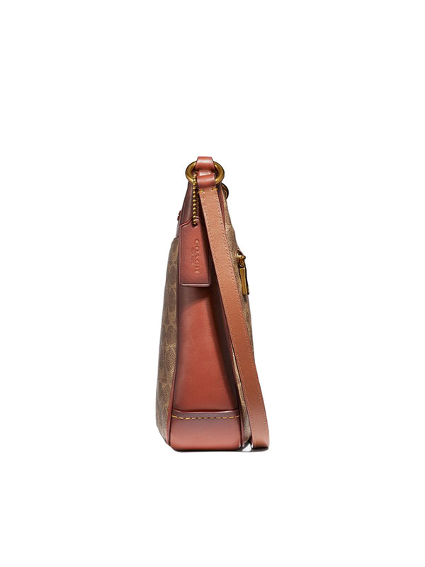 Coach Coated Canvas Signature Chaise Crossbody Tan Rust Balilene