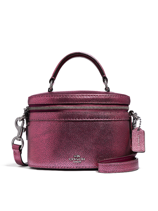       Coach-38590-Trail-Metallic-Pebble-Leather-Bag-Berry-Balilene-depan