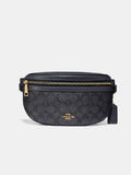 Coach 39937 Belt Canvas Signature Charcoal Midnight Navy